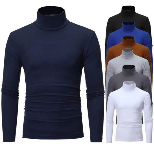 Men's Casual Slim Fit Turtleneck Pullover - Lightweight & Breathable Top - Buy Center US