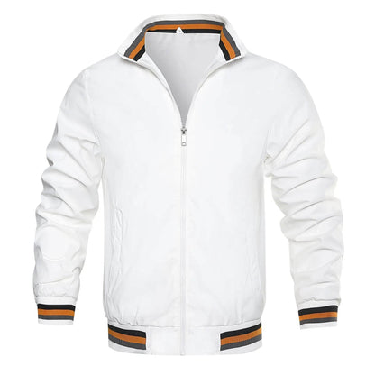 Casual Men's Windbreak Bomber Jacket - Lightweight Spring & Summer Wear - Buy Center US