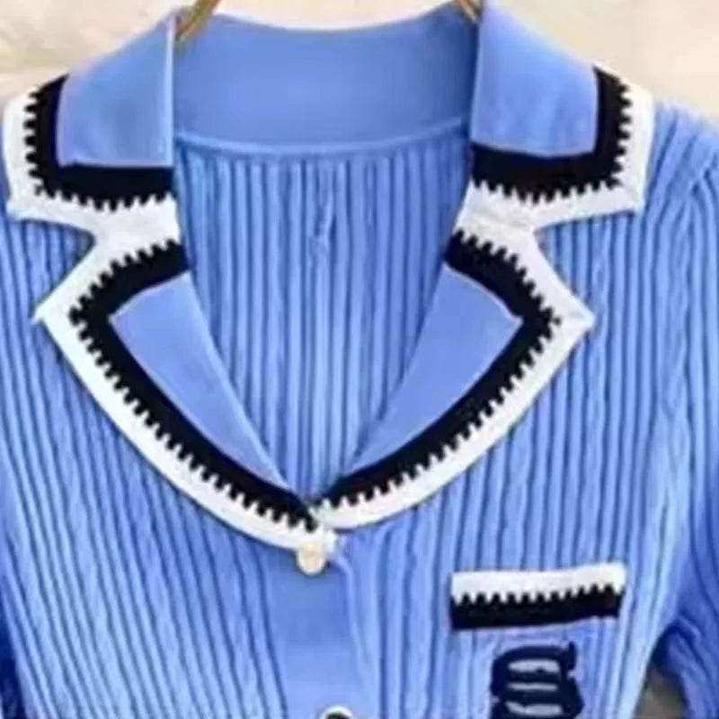 2024 Summer Elegant Slim Knitted Dress - Women's Casual Vintage Style - Buy Center US