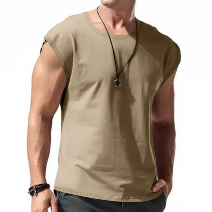 Men's Summer Sleeveless T-Shirt - Casual Sports Loose Fit Vest - Buy Center US