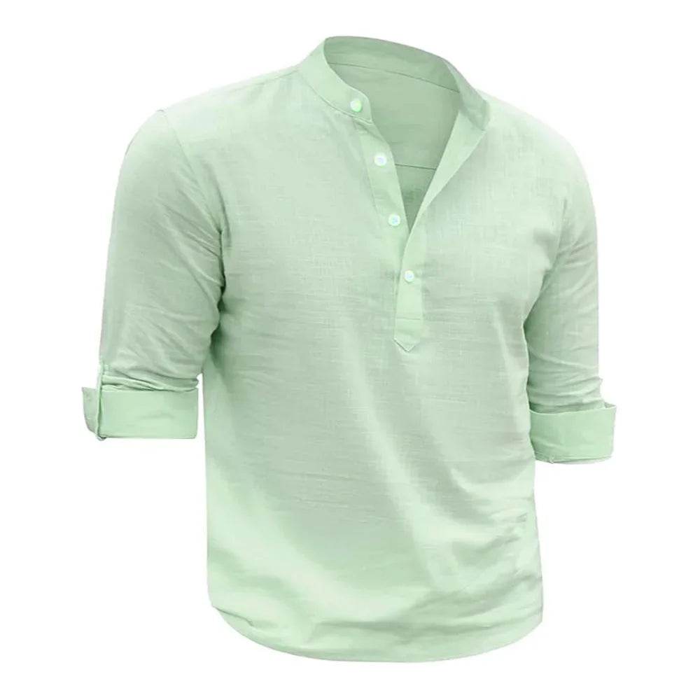 King Billion Men's Casual Shirt - Soft Cotton Linen, Long Sleeve Blouse - Buy Center US