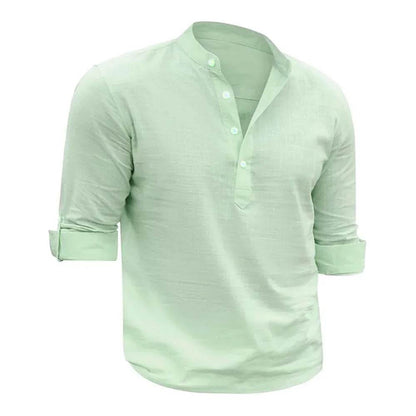 King Billion Men's Casual Shirt - Soft Cotton Linen, Long Sleeve Blouse - Buy Center US