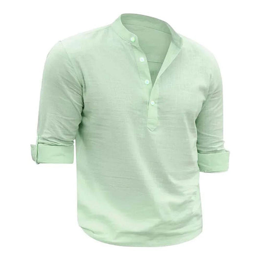 King Billion Men's Casual Shirt - Soft Cotton Linen, Long Sleeve Blouse - Buy Center US