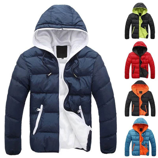 Men's Casual Cotton Parka Jacket - Thin Hooded Windproof Coat for Autumn - Buy Center US