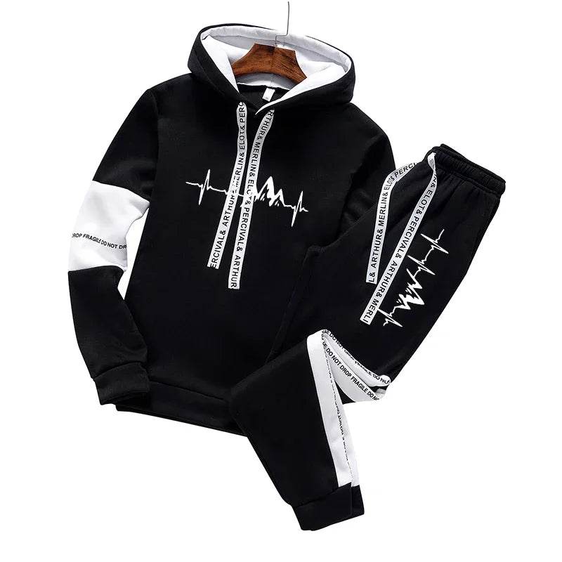 Prowow Men's Classic Hooded Tracksuit - Casual Jogging Sweatshirt & Pants - Buy Center US