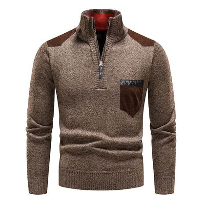 GQXAON Men's Fleece Sweater - Half Zipper Turtleneck Fall & Winter - Buy Center US