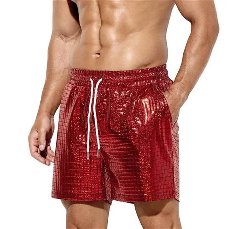 Qj Cinga Men's Stretch Beach Shorts - Comfortable Plaid Design for Summer - Buy Center US