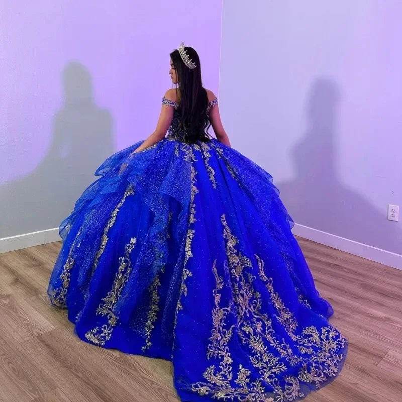 ANGELSBRIDEP Royal Blue Quinceanera Dress - Crystal Beading & Lace - Buy Center US