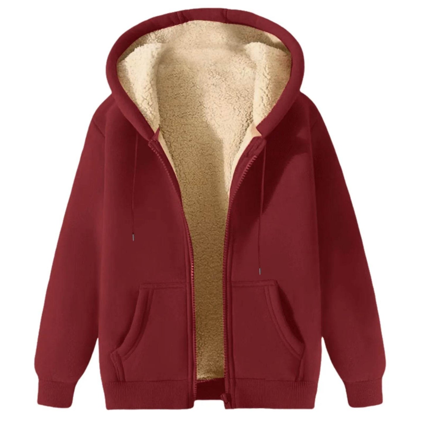 Men's Winter Hooded Jacket - Fleece Lined, Zip Up, Casual Style - Buy Center US