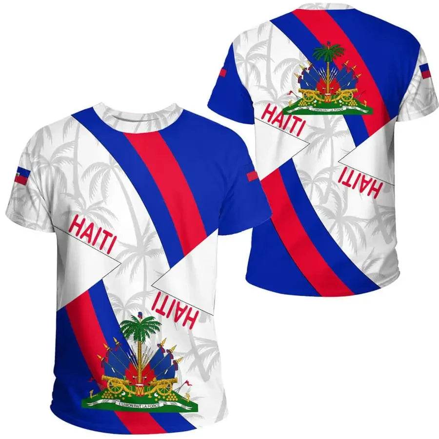 3D Printed Caribbean Sea Map T-Shirt - Quick Dry Casual Tee for Men - Buy Center US