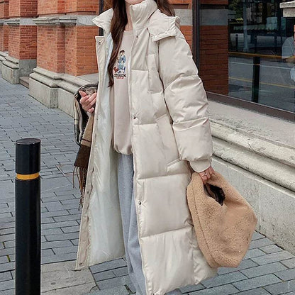 ABRINI Women's Hooded Long Coat - Warm Thicken Casual Parka - Buy Center US