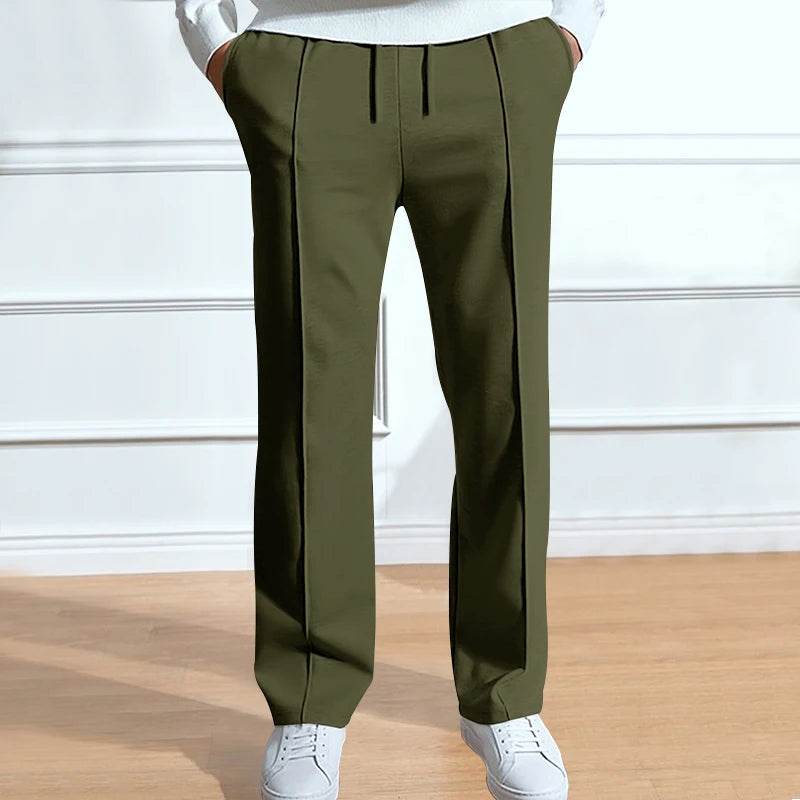 2024 Men's Casual Solid Color Pants - Lightweight Loose Fit Style - Buy Center US