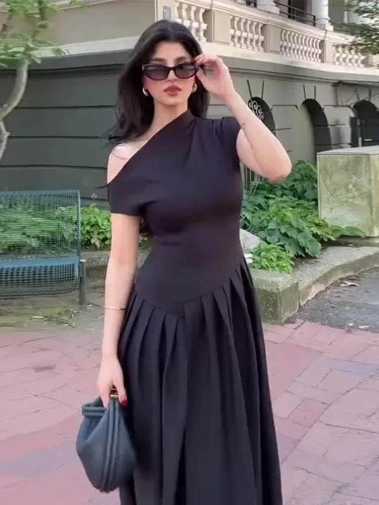 Elegant Long Dress for Women - Sleeveless A-Line Spring Fashion - Buy Center US