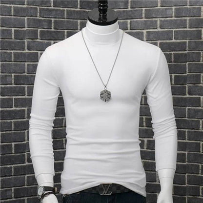 Men's Casual Turtleneck T-Shirt - Autumn Winter Slim Fit Long Sleeve - Buy Center US