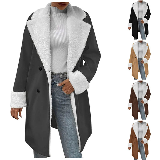 Women's Retro Suede Leather Jacket – Autumn Winter Windbreaker Style - Buy Center US