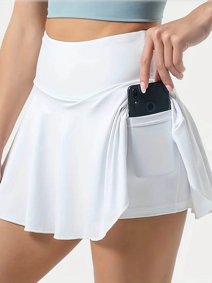 Zik Hekiy Women's Tennis Skirt with Shorts - Stretchy Summer Sporty Mini - Buy Center US