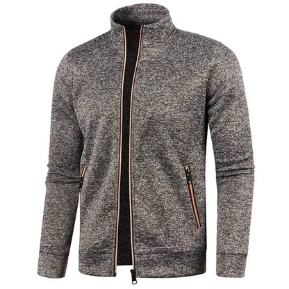 Men's Casual Zipper Hoodie - Stylish Black/Green/Gray Color Block Sweatshirt - Buy Center US