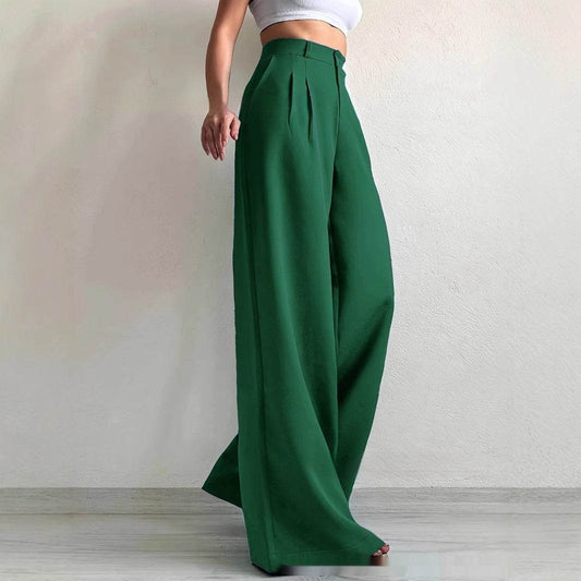 Elegant Bootcut Trousers - Solid Color Formal Pants for Every Occasion - Buy Center US
