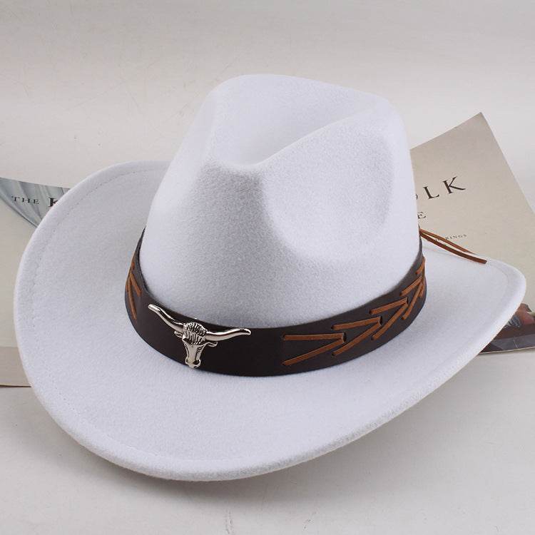 Woolen Cowboy Hat for Men & Women - Adjustable Ethnic Style Summer Accessory - Buy Center US