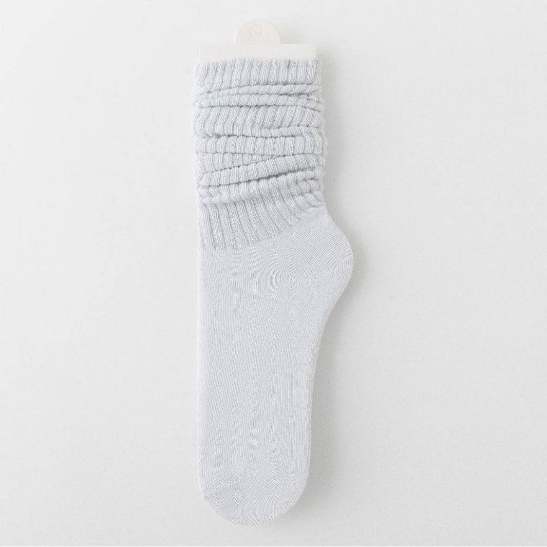 Stylish Pile Style Maillard Socks for Women - High Cylinder, Solid Colors - Buy Center US
