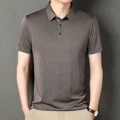 Buycenter Men's Ice Silk Casual Short Sleeve - Stylish & Versatile Fashion - Buy Center US