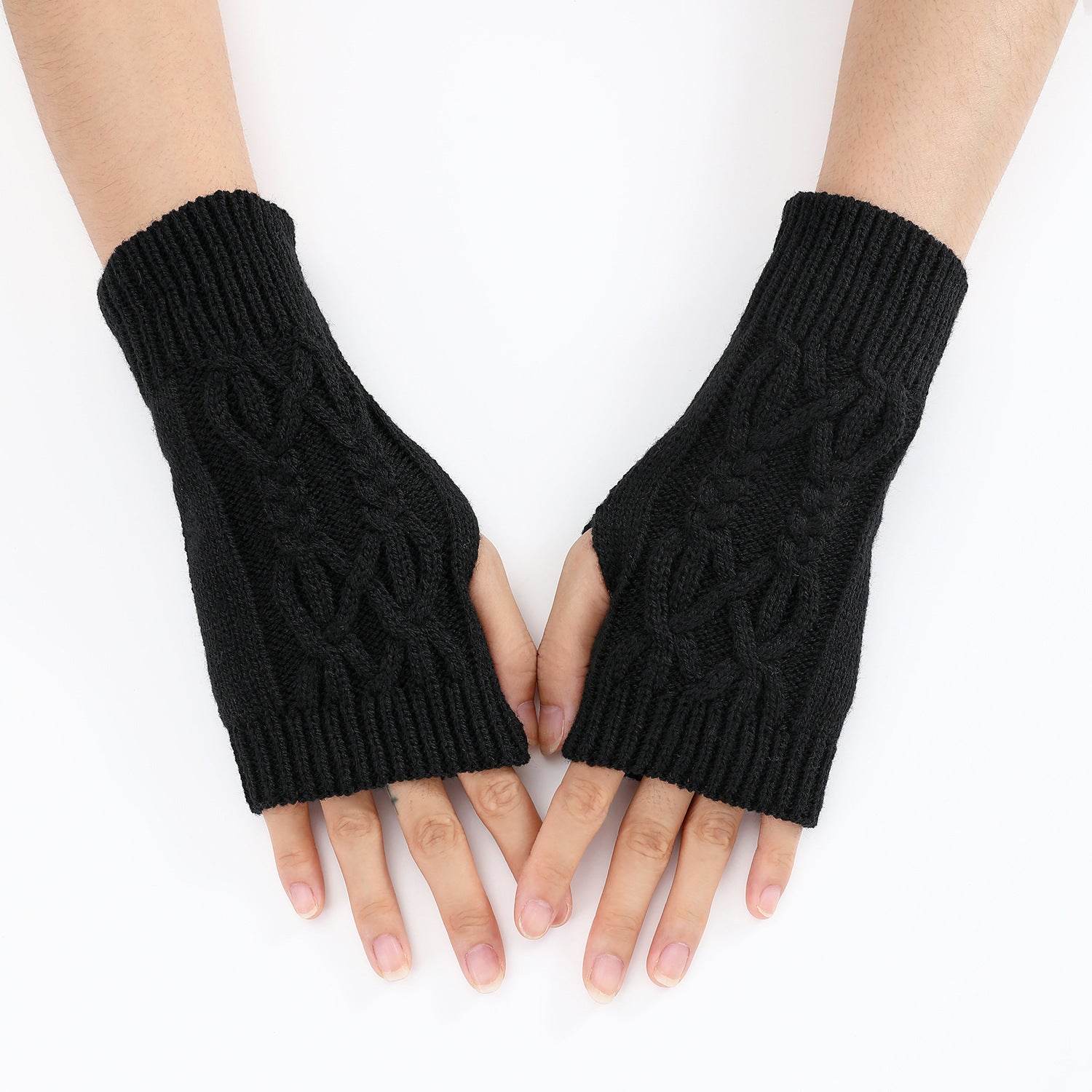Cute Knitted Half Gloves for Women & Men - Touch Screen, Warm, Stylish - Buy Center US