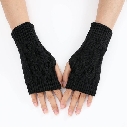 Cute Knitted Half Gloves for Women & Men - Touch Screen, Warm, Stylish - Buy Center US