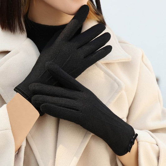 Women's Winter Fleece Lined Finger Gloves - Warm Touch Screen Cashmere - Buy Center US