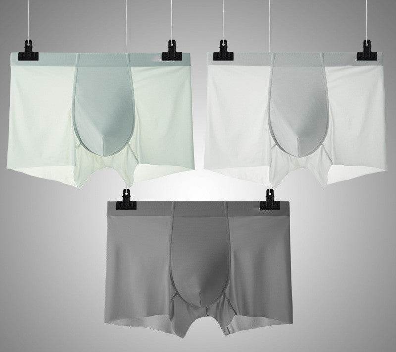 Buycenter Men's Ice Silk Traceless Underpants - Breathable Comfort, 3 Pack - Buy Center US