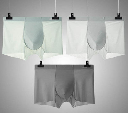Buycenter Men's Ice Silk Traceless Underpants - Breathable Comfort, 3 Pack - Buy Center US