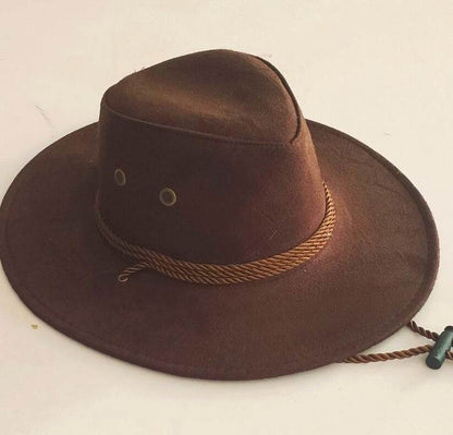 Big Velvet Cowboy Hat - Stylish Western Rope Rider Design for All Seasons - Buy Center US