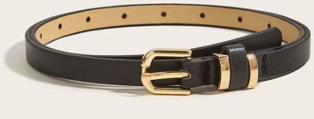 Retro Thin Pin Buckle Belt - All-Match Style in Black, Camel & Leopard - Buy Center US