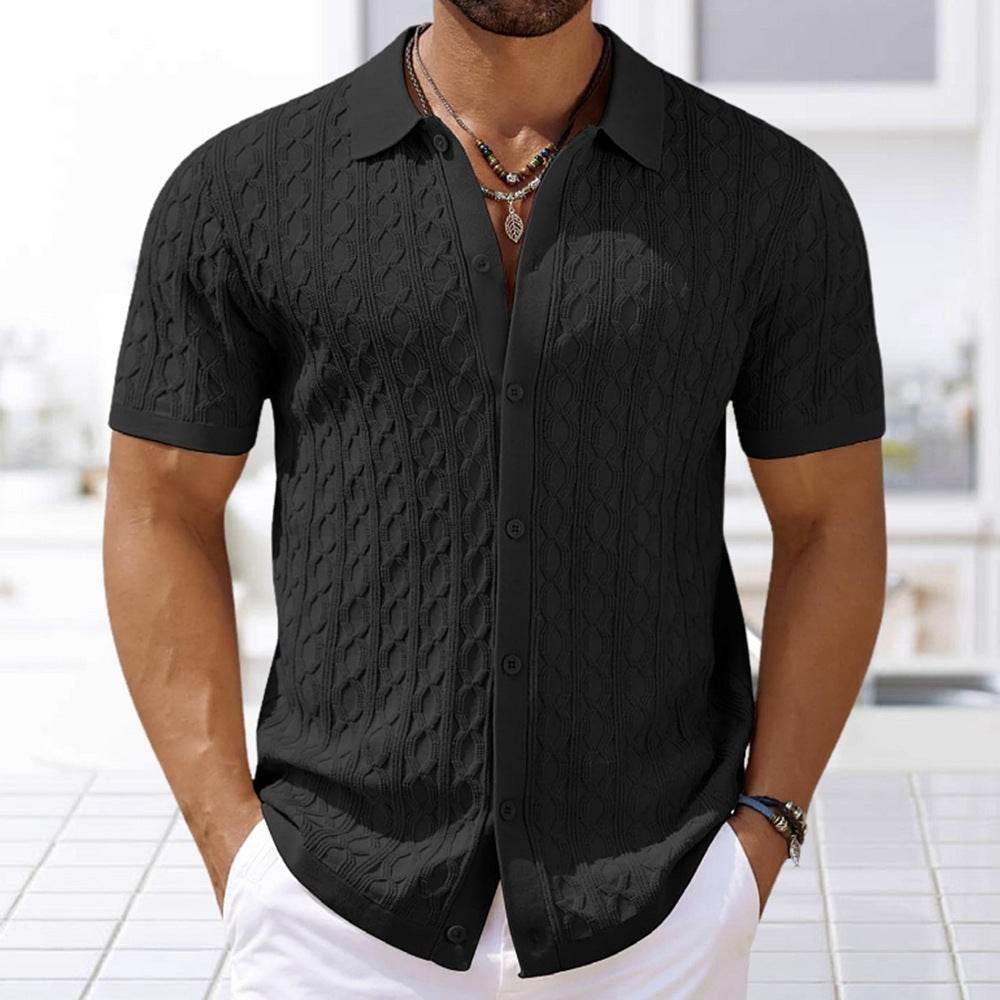 Men's Short-Sleeved Summer Shirt - European & American Style, Multiple Colors - Buy Center US