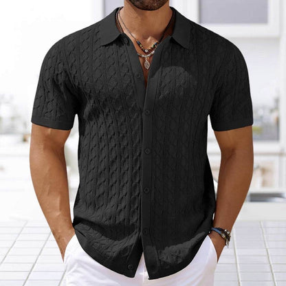 Men's Short-Sleeved Summer Shirt - European & American Style, Multiple Colors - Buy Center US