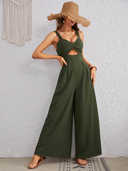 Women's Loose Overall Jumpsuit - Spaghetti Straps, Casual Summer Style - Buy Center US