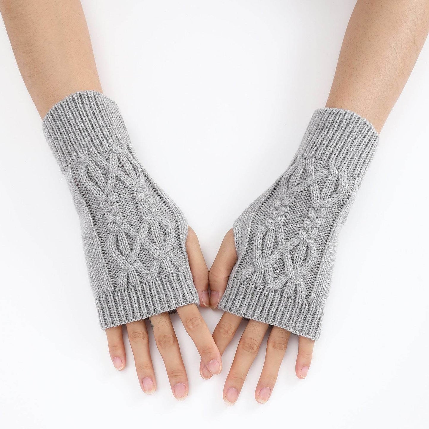 Cute Knitted Half Gloves for Women & Men - Touch Screen, Warm, Stylish - Buy Center US