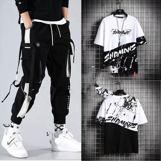 Buycenter Loose Hip-Hop Overalls for Men - Summer Fashion with Hood - Buy Center US
