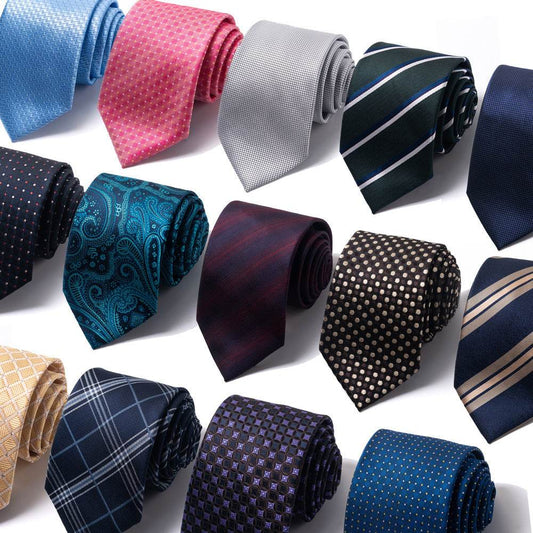 Buycenter 8cm Striped Tie - High-Quality Polyester for Professional Styling - Buy Center US