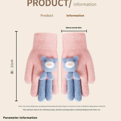 Cartoon Cute Five Finger Gloves - Warm Alpaca for Winter Comfort - Buy Center US