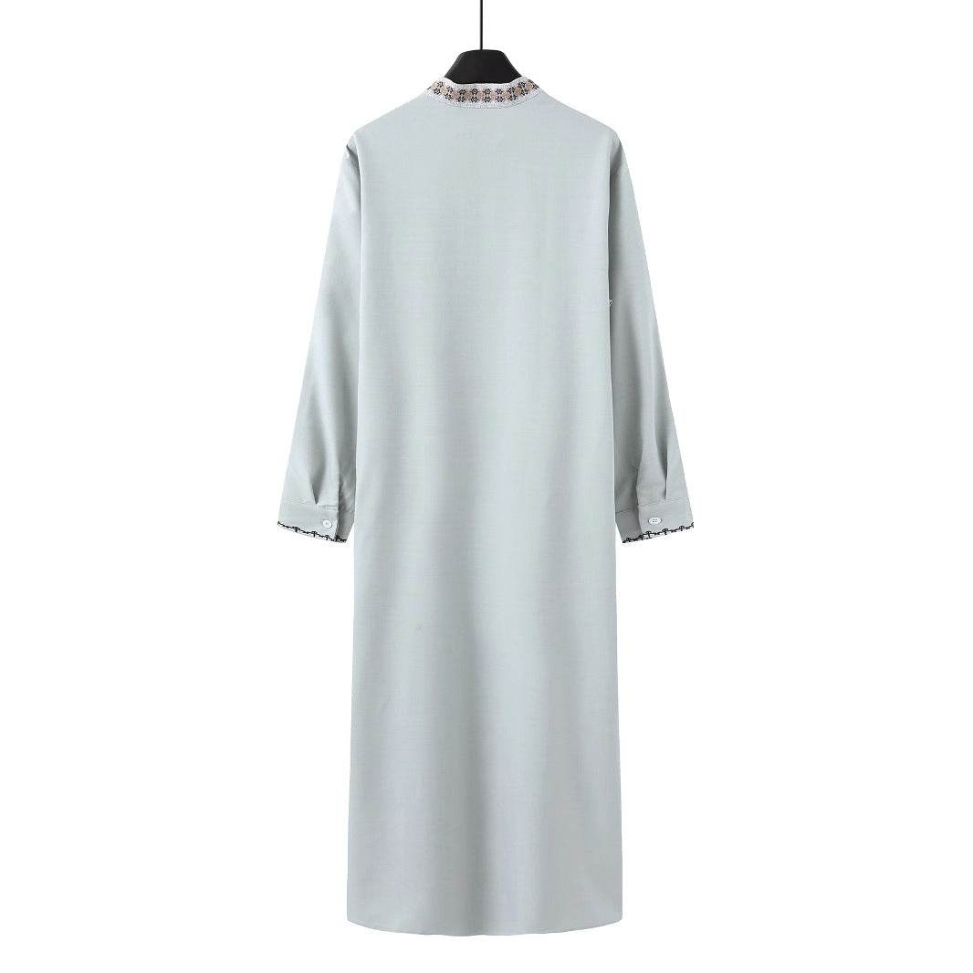Buycenter Men's Azure Robe - Loose Lapel Casual Fashion Clothing - Buy Center US