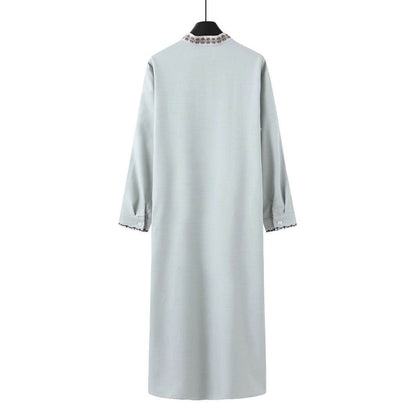 Buycenter Men's Azure Robe - Loose Lapel Casual Fashion Clothing - Buy Center US