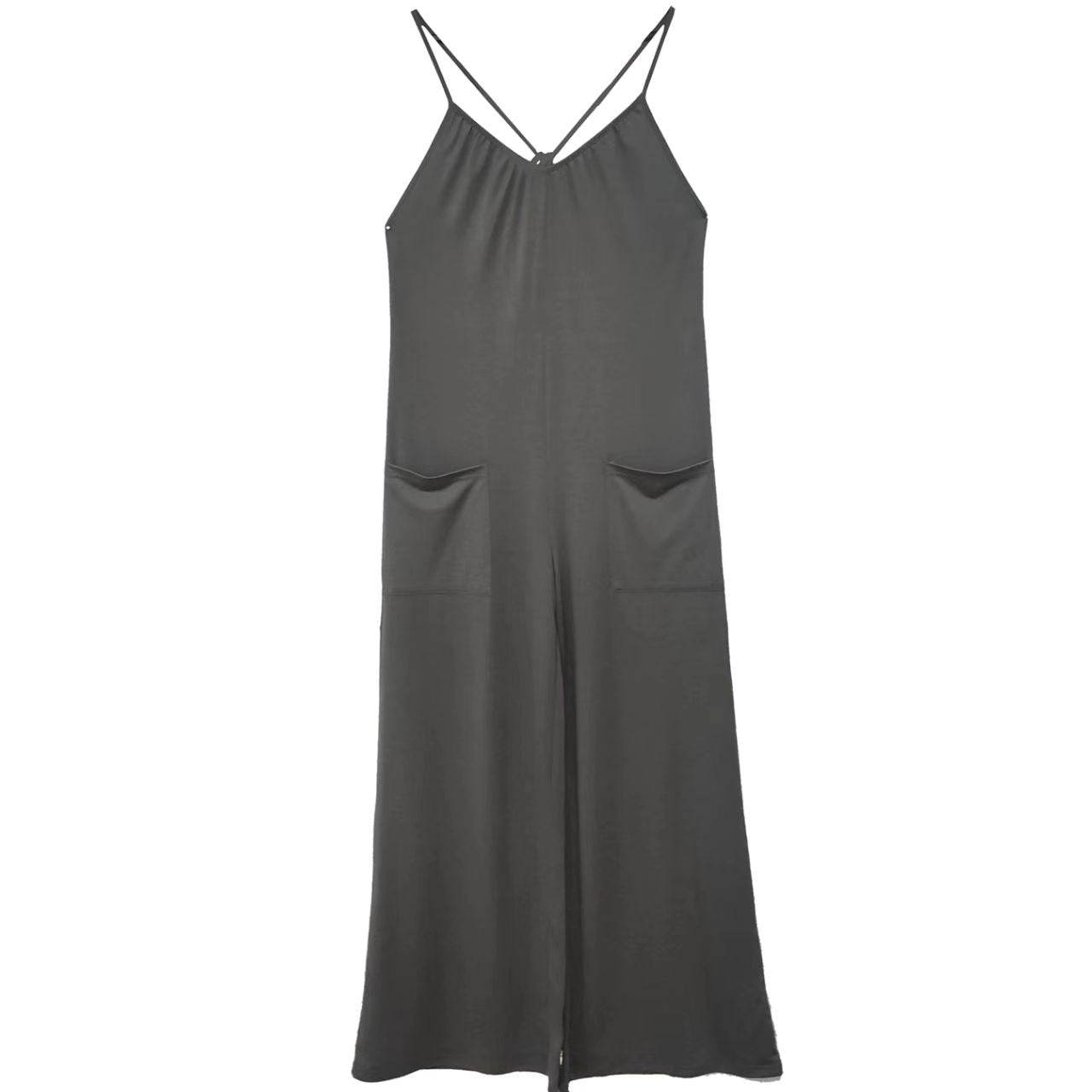 Ladies' Solid Color Chest Pleated Jumpsuit - Sleeveless Summer Style - Buy Center US