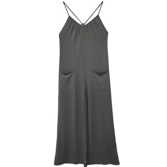 Ladies' Solid Color Chest Pleated Jumpsuit - Sleeveless Summer Style - Buy Center US