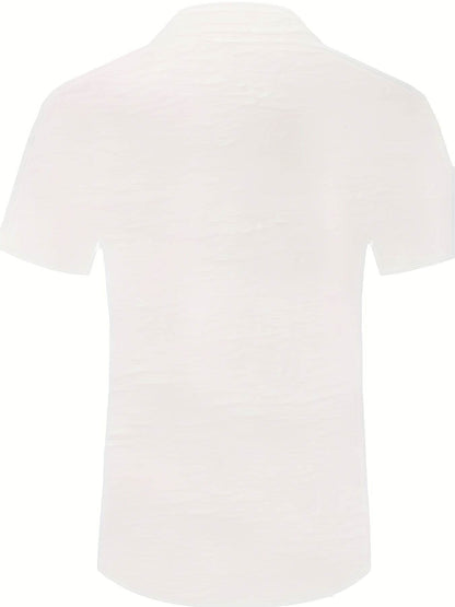 Men's Casual Outdoor Polyester Tops - Lapel Collar, All-Season Fit - Buy Center US