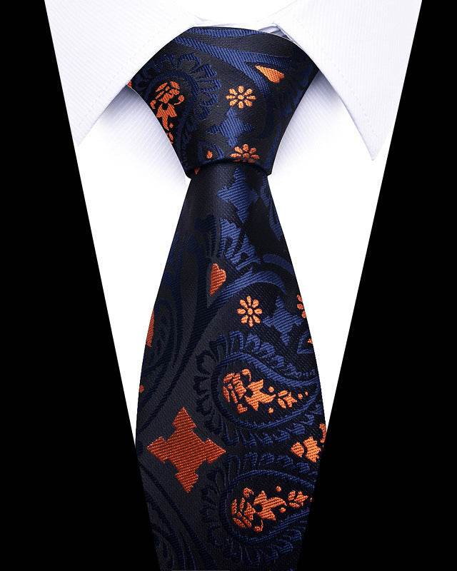 Buycenter 8cm Striped Tie - High-Quality Polyester for Professional Styling - Buy Center US