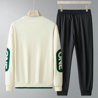 Buycenter Men's Spring Autumn Casual Sweatshirt & Trousers Set - Buy Center US