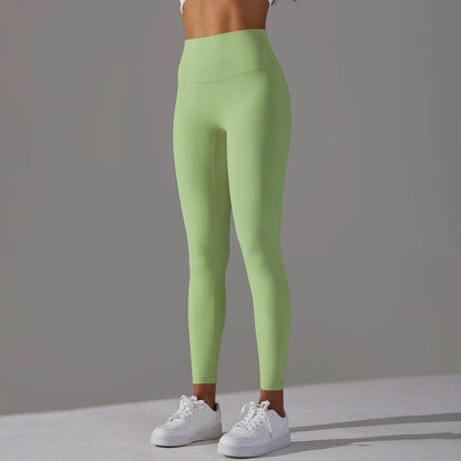 High Waist Cropped Pants - Breathable Nude Fit for Yoga & Fitness - Buy Center US