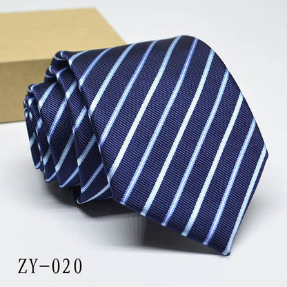 Buycenter Men's 1200D Striped Tie - Elegant Jacquard Style, Various Colors - Buy Center US