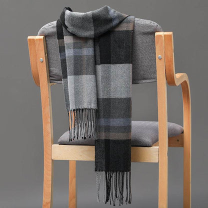 Buycenter British Plaid Cashmere Tassel Scarf for Couples & Kids - Buy Center US