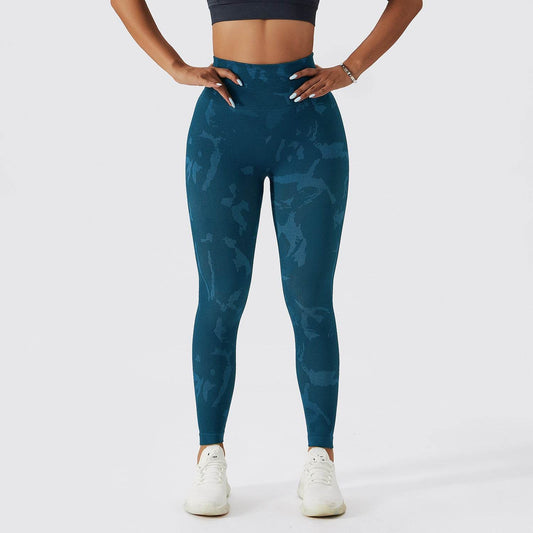 Women's Camouflage Peach Hip Raise Fitness Pants - Quick-Drying for All Sports - Buy Center US